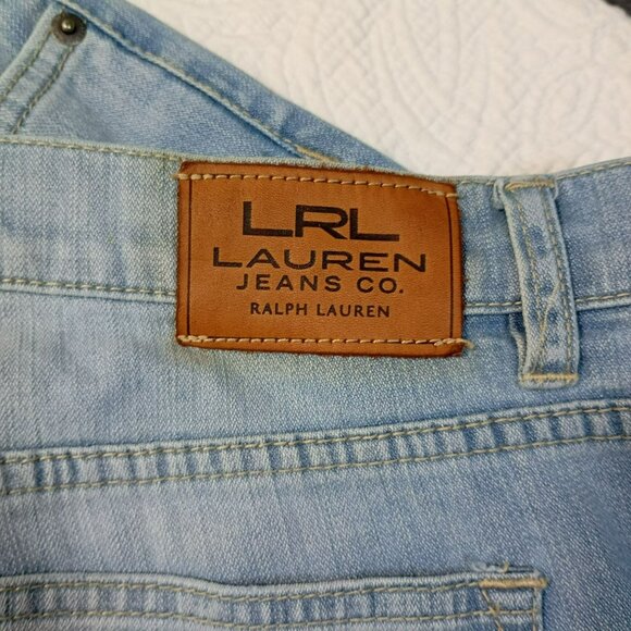 Ralph Lauren Womens Classic Denim Jeans Light Wash Plus Size 16W Straight Leg - Picture 4 of 8